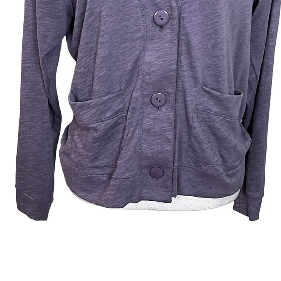 Universal Standard Lightweight Cardigan Women’s Size 0 Navy Pima Cotton V-Neck - Picture 4 of 12